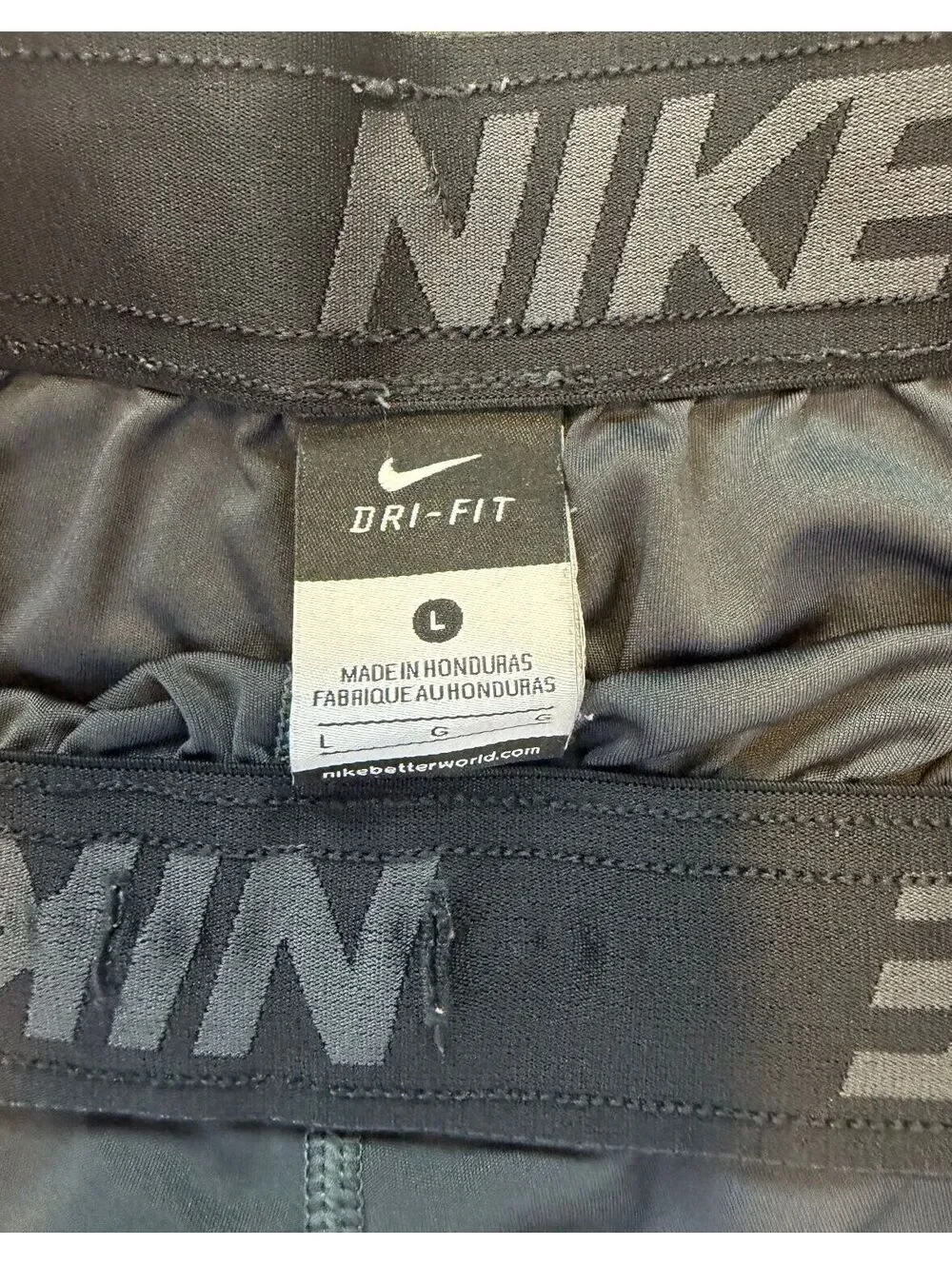 Nike Dri-FIT Men's Charcoal Gray Athletic Shorts Size L with Elastic Waistband